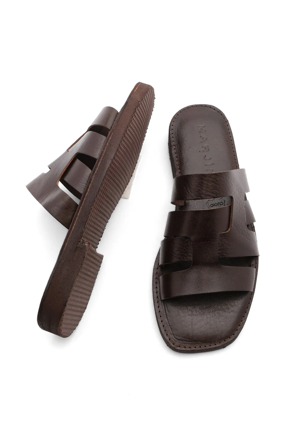 Marjin  Pantolette - Braun - Flacher Absatz