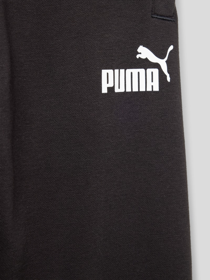 Sweatpants mit Label-Print in schwarz