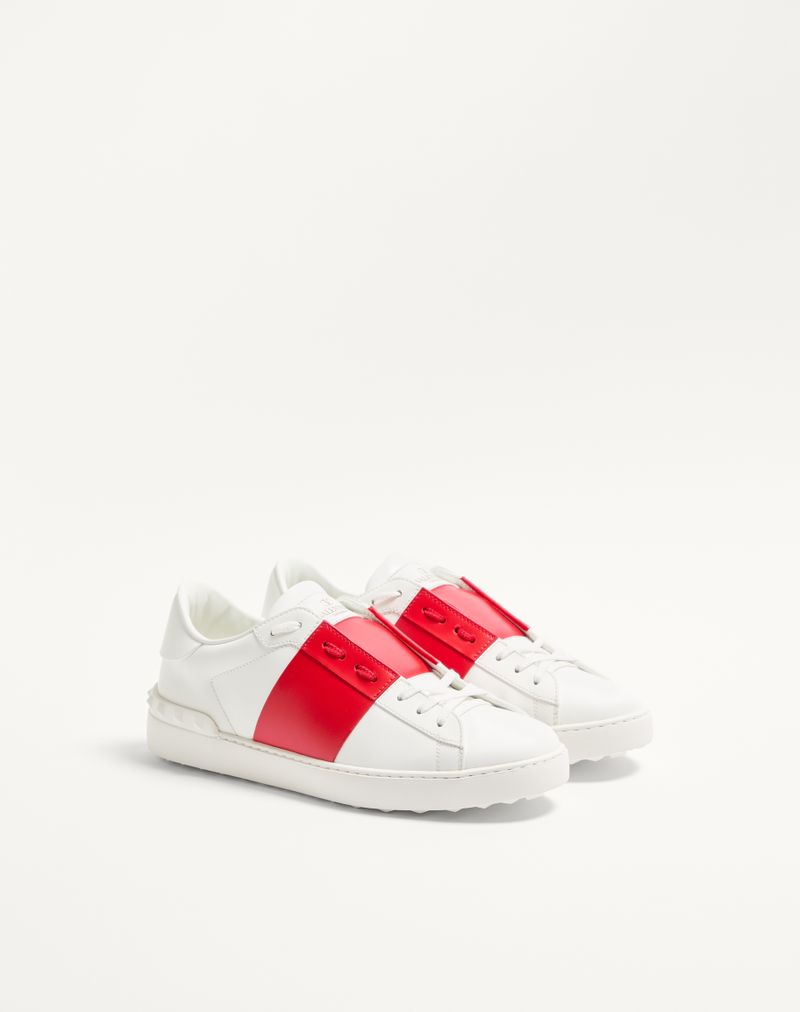 Baskets ouvertes en cuir de veau