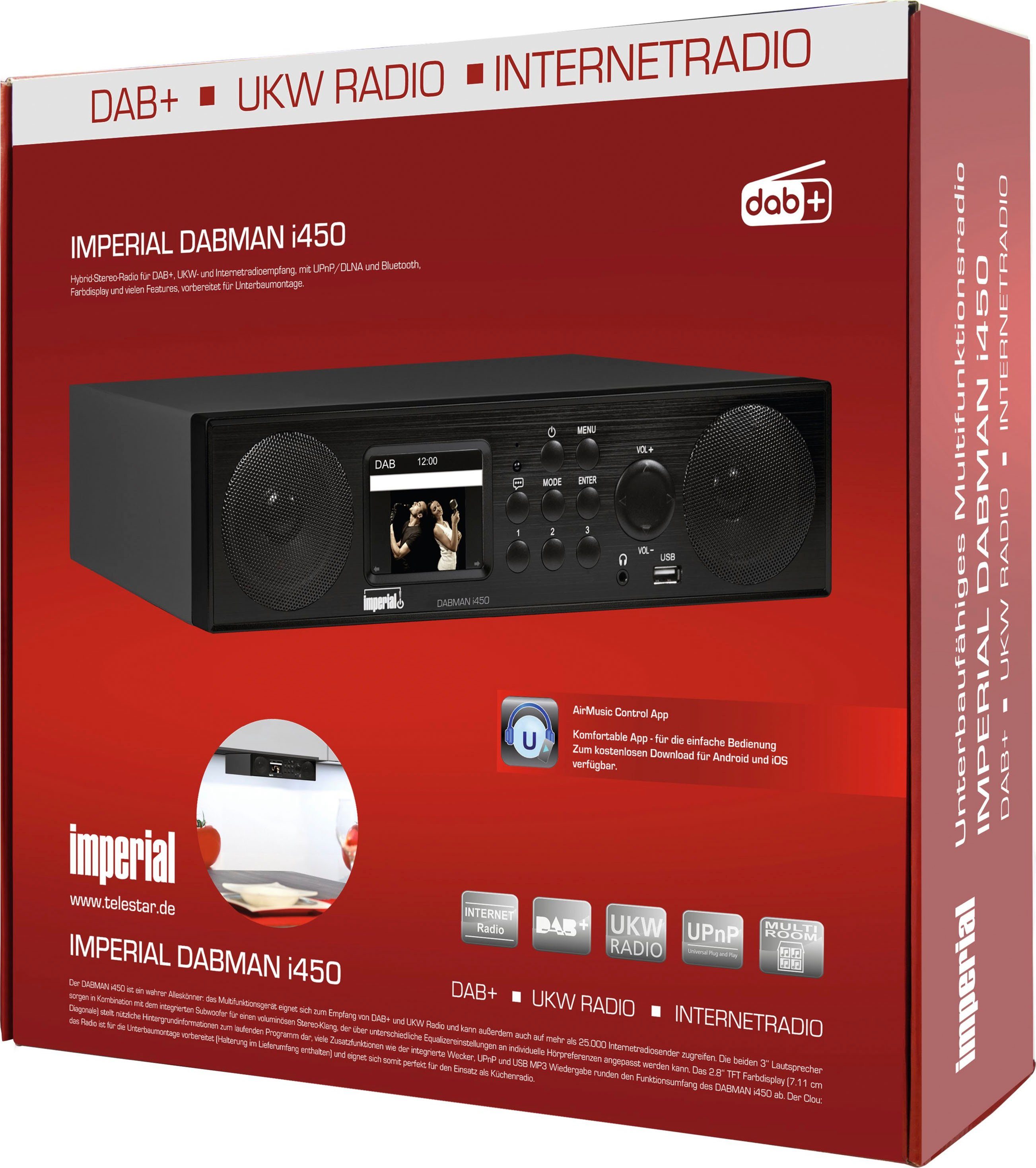 IMPERIAL by TELESTAR DABMAN i450 Küchen-Radio (Digitalradio (DAB), Internetradio, UKW mit RDS, 30 W)