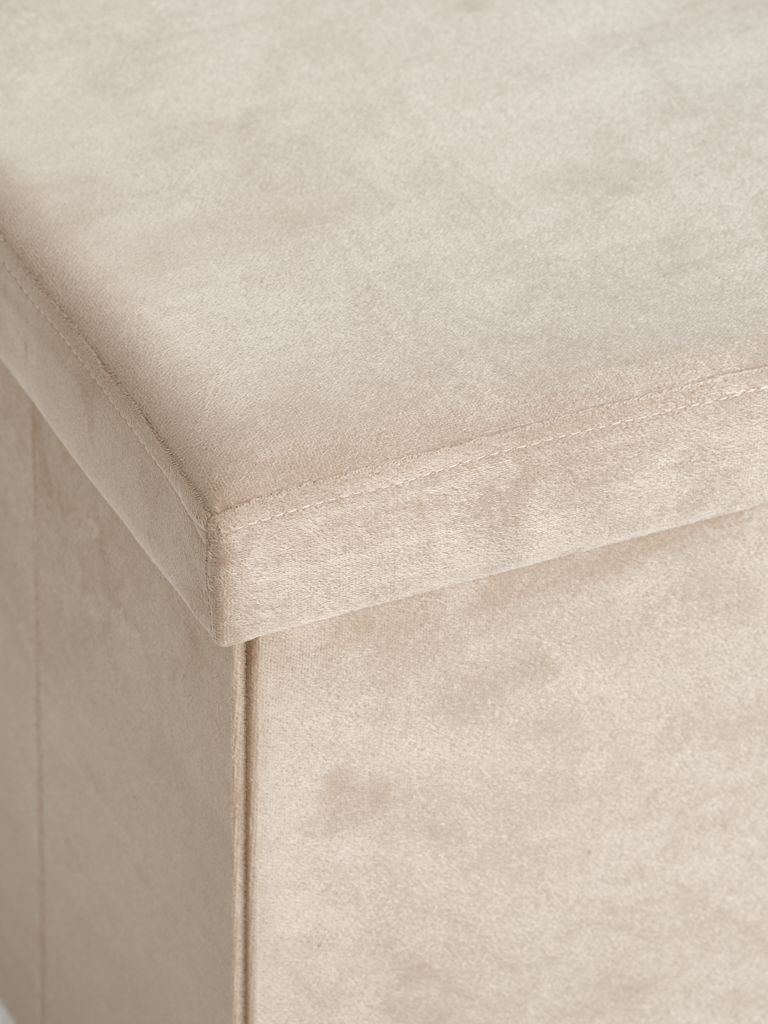 AUNING Pouf AUNING 76x38 avec velours sable foncé