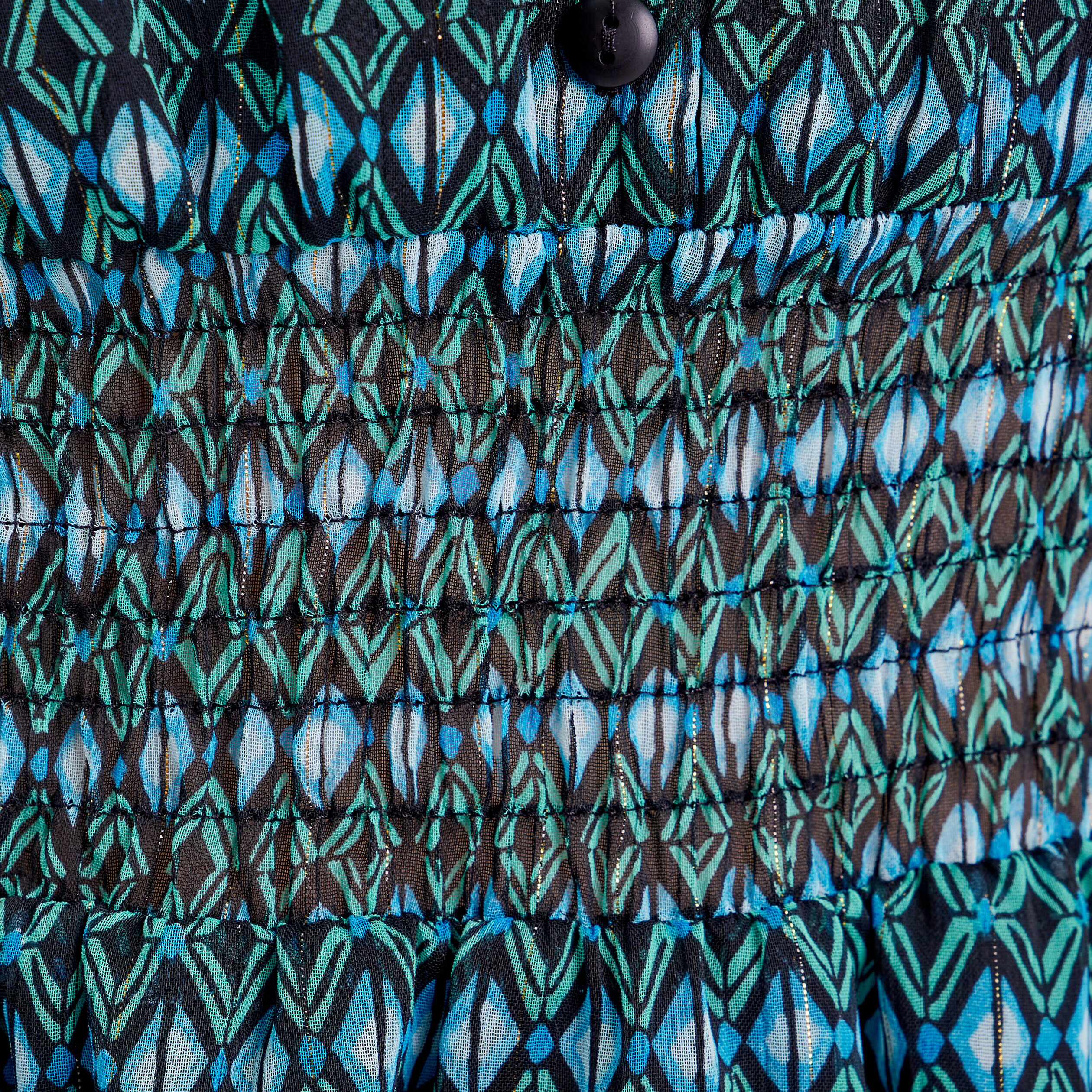 Robe évasée manches courtes bleu femme | Cache Cache