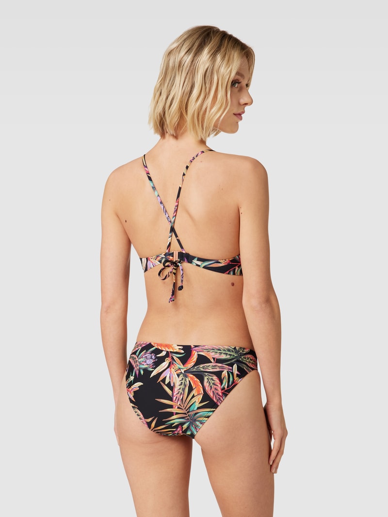 Bikini-Oberteil mit Allover-Print Modell 'BAAY' in schwarz