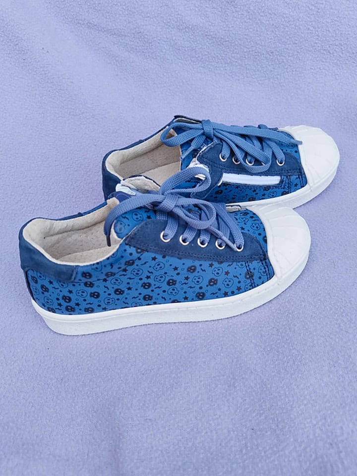 3,0 scream Leder-Sneakers in Blau günstig kaufen 29