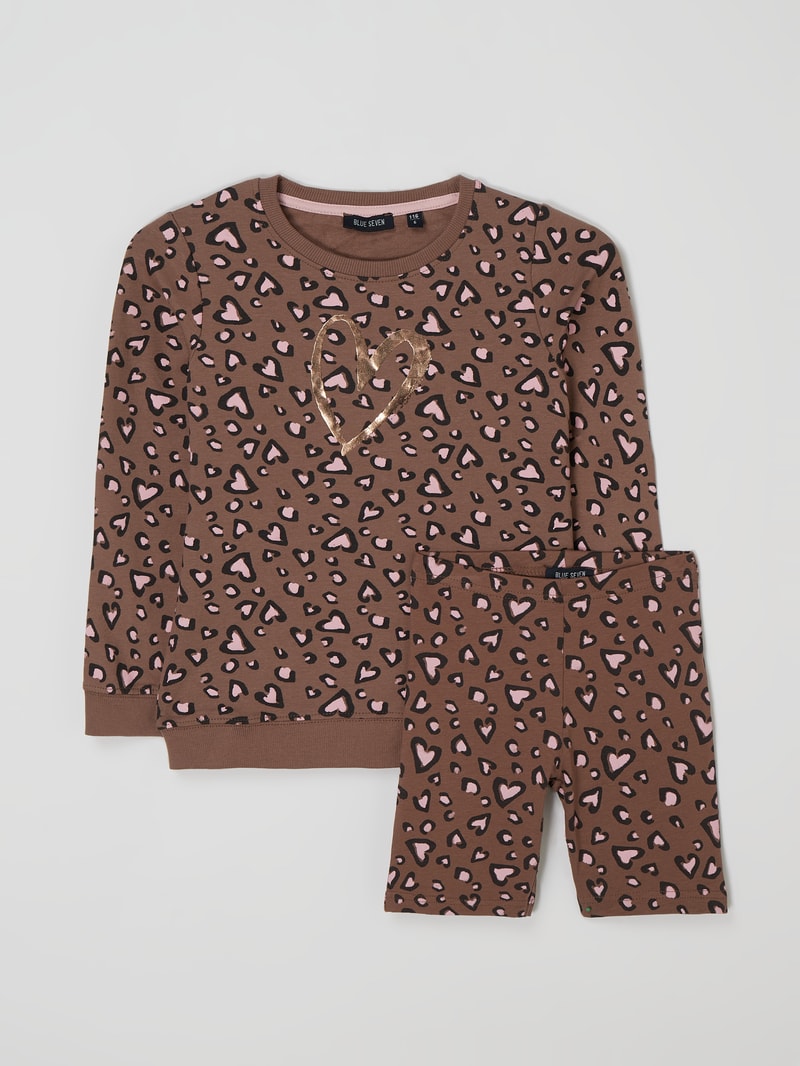 Sweatshirt mit Giraffen-Print in hellbraun