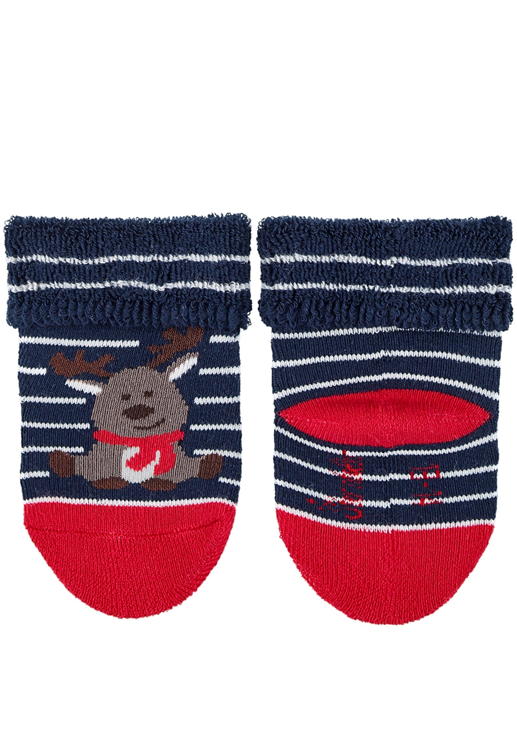 Sterntaler® Basicsocken Baby-Söckchen Weihnachten, 3er-Pack