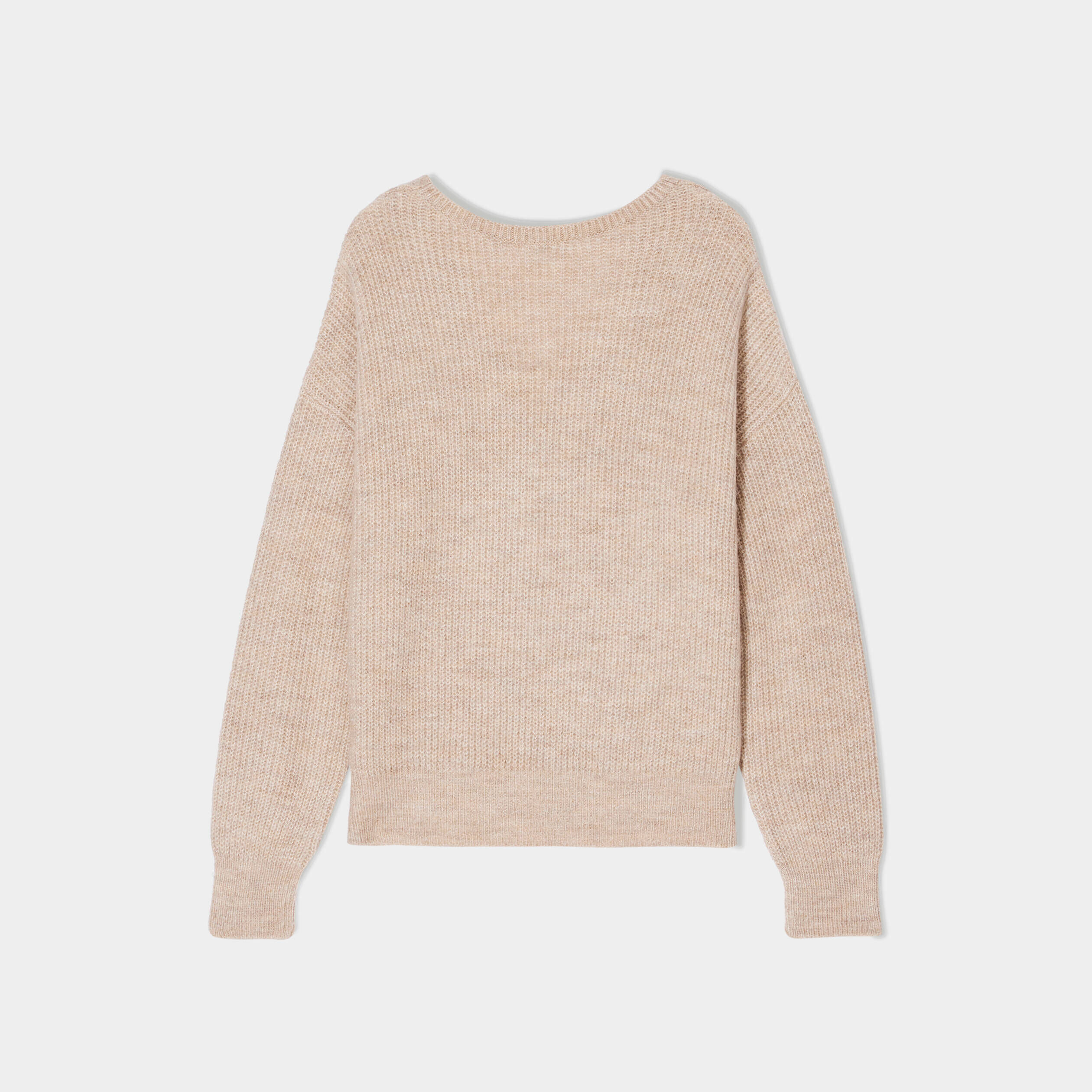 Pull col en V sable femme | Cache Cache