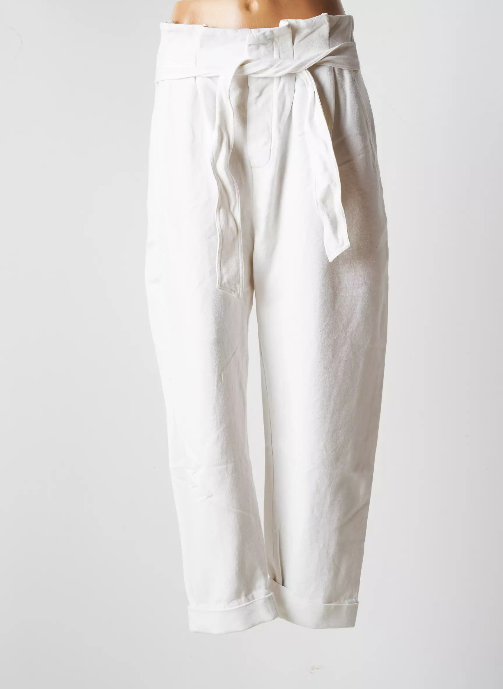 Laurence Bras Pantalons Droits Femme couleur blanc
