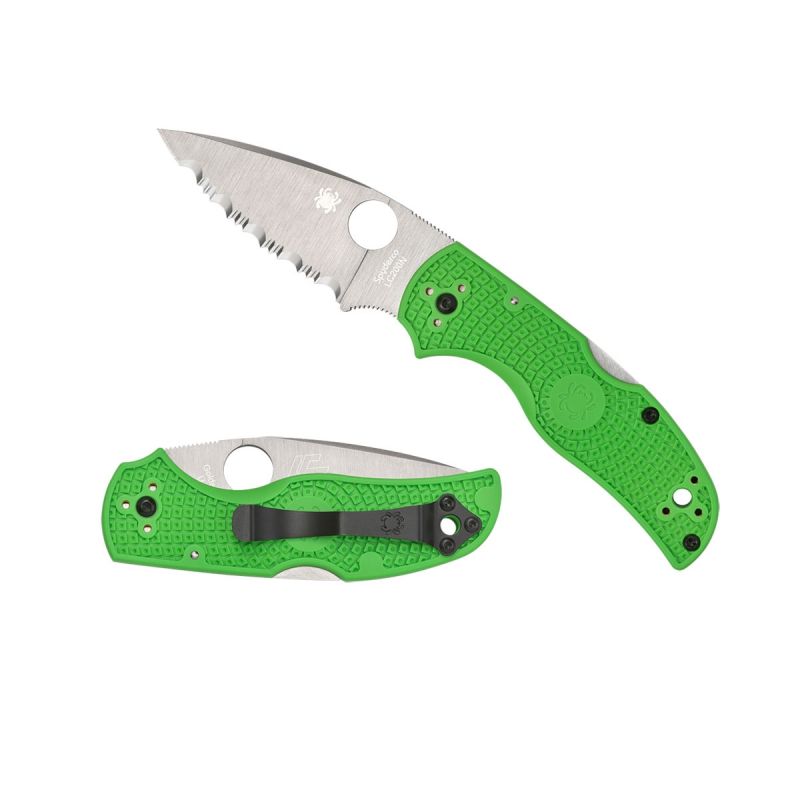 Spyderco Native 5 Salt Green Serrated C41SGR5