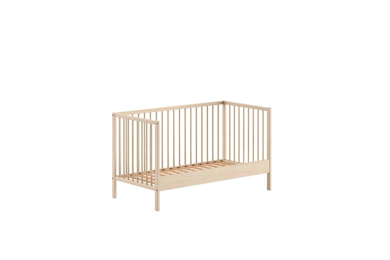 VIPACK Vipack - DINO Baby-/Juniorbett 70 x 140 cm, höhenverst. Lattenrost, Buche massiv natur lackiert