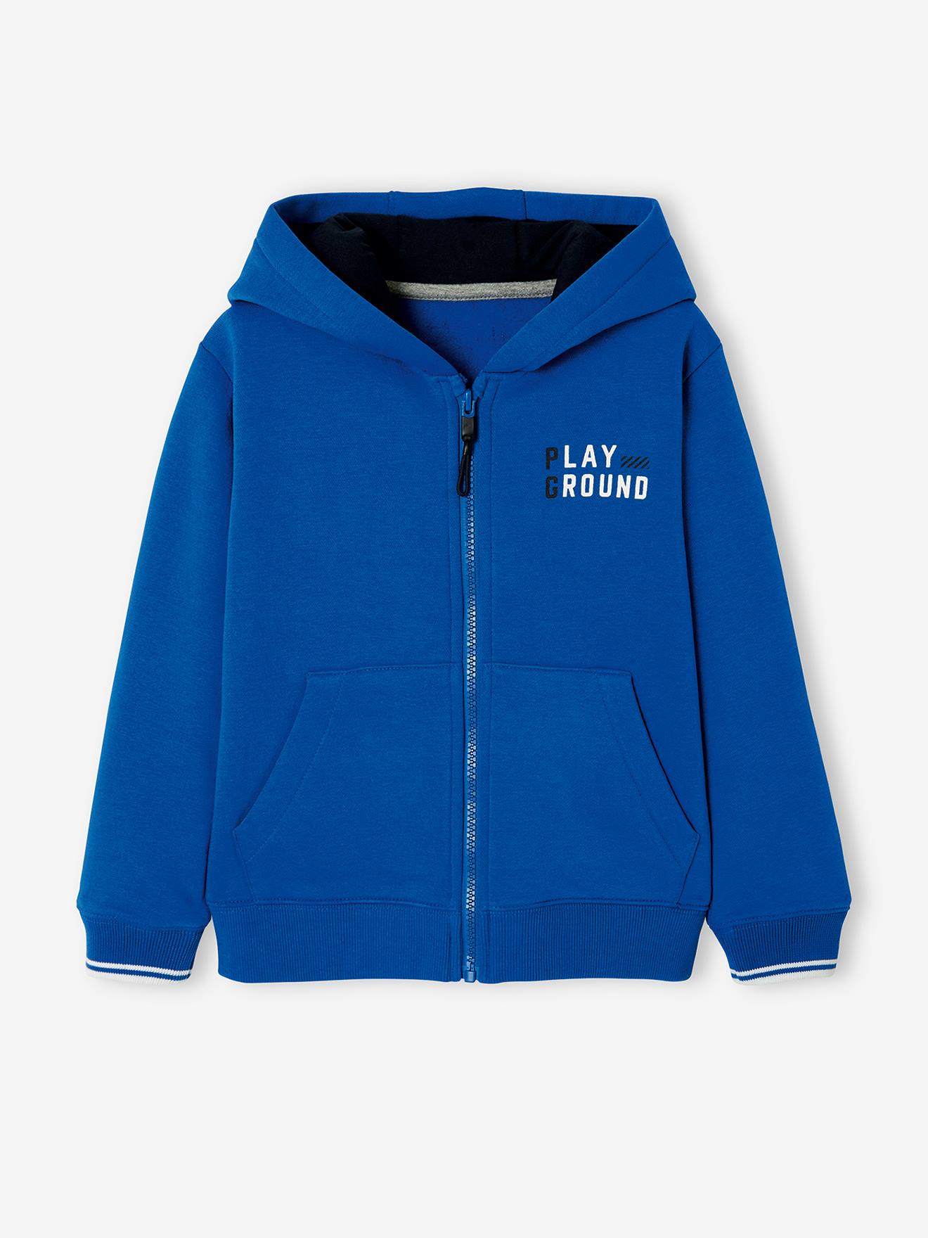 Sweat zippé sport garçon Play Ground bleu vif