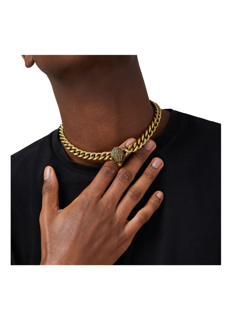 Collana a maglie a forma di aquila di Kurt Geiger con zirconi cubici
