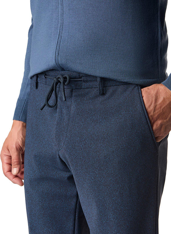 BOSS Black, Anzug Hanry-Genius, Slim Fit, Jersey waschbar, dunkelblau gemustert