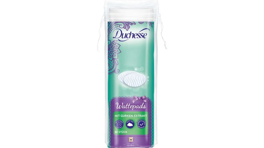 Duchesse Wattepads Gurke, 60 Stück