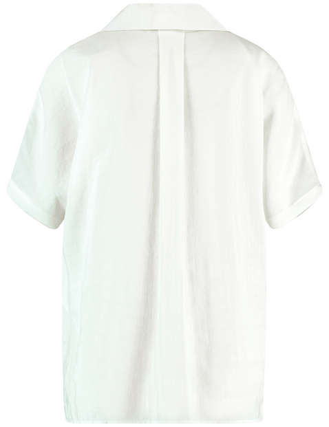 Fließendes Blusenshirt mit Quetschfalte