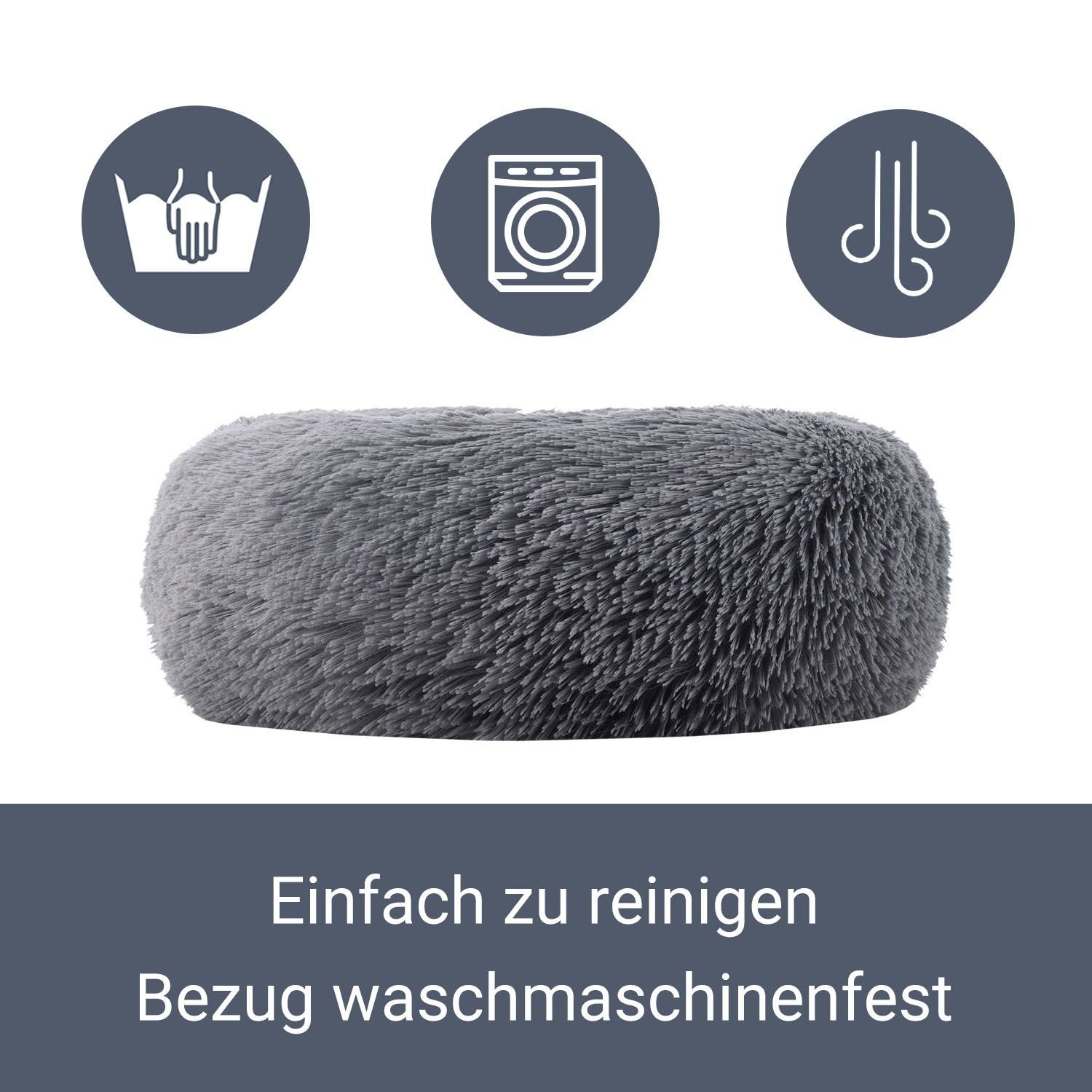 Juskys Tierbett Monty, 100 % Polyester, mit Noppen, flauschig, bequem, rutschfest