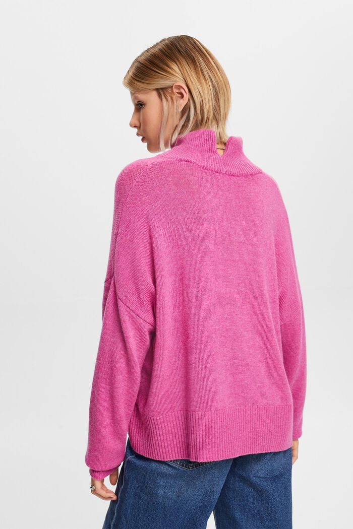 Pullover mit Stehkragen aus Wollmix