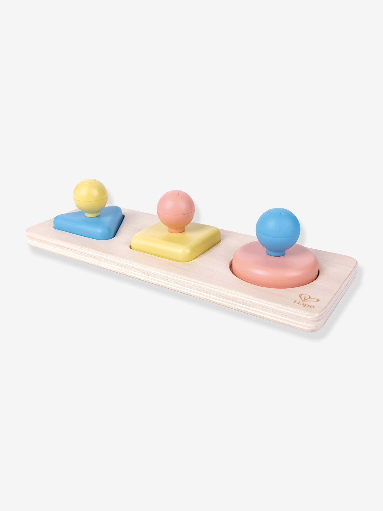 Puzzle trieur de formes en riz HAPE multicolore