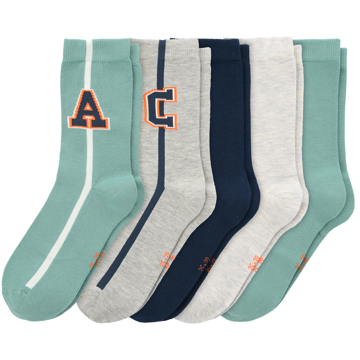 5 Paar Jungen Socken im College-Style