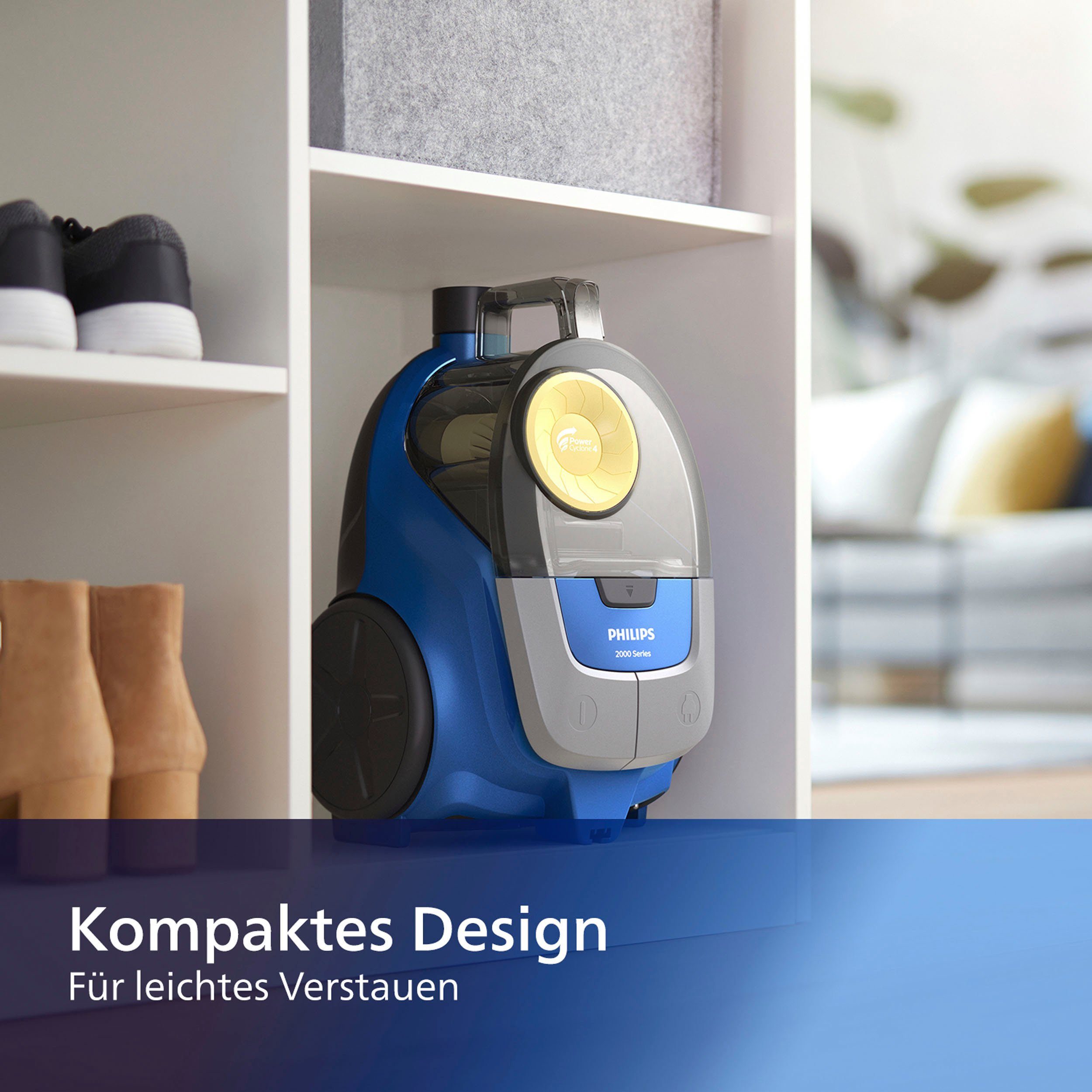 Philips Bodenstaubsauger 2000 Series XB2125/09, 850 W, beutellos