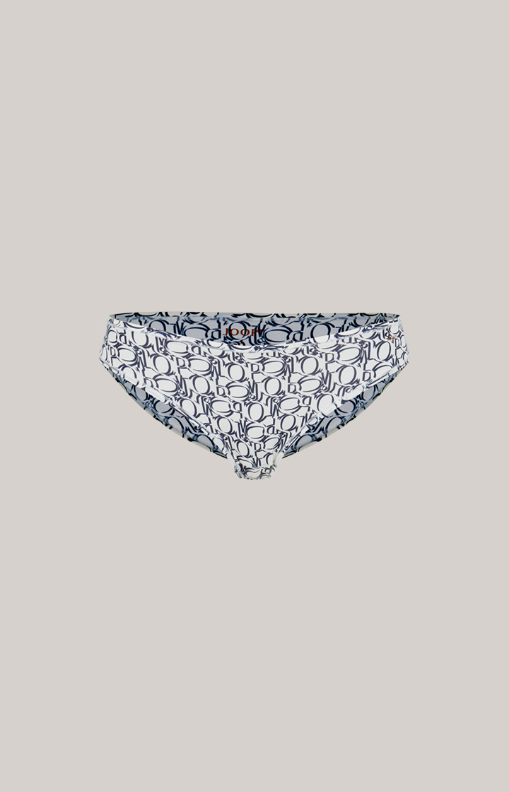 Bikini-Slip in Weiß/Blau