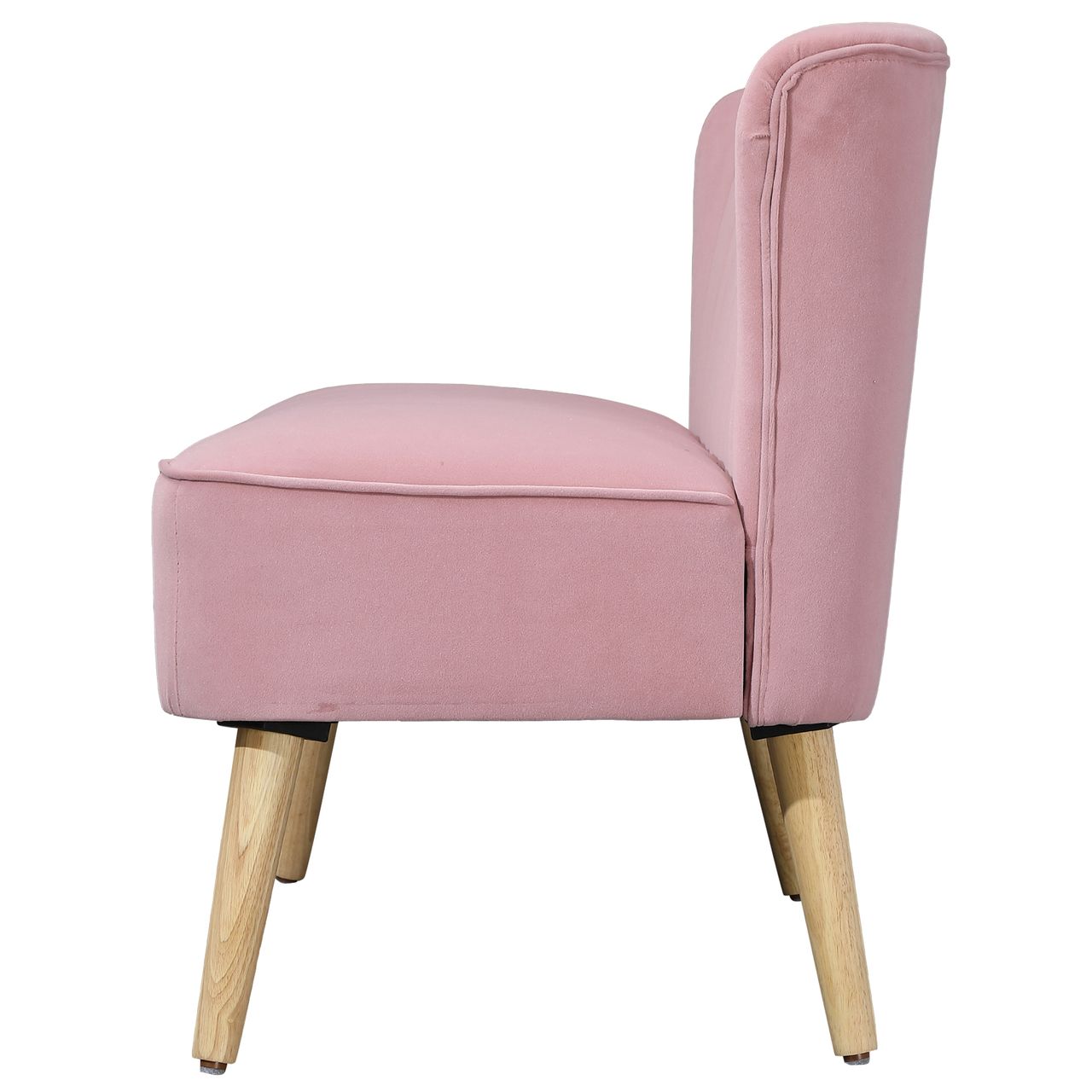HOMCOM 2-Sitzer Stoffsofa Polstersofa Sitzmöbel Loungesofa Rosa 117 x 56,5 x 77 cm