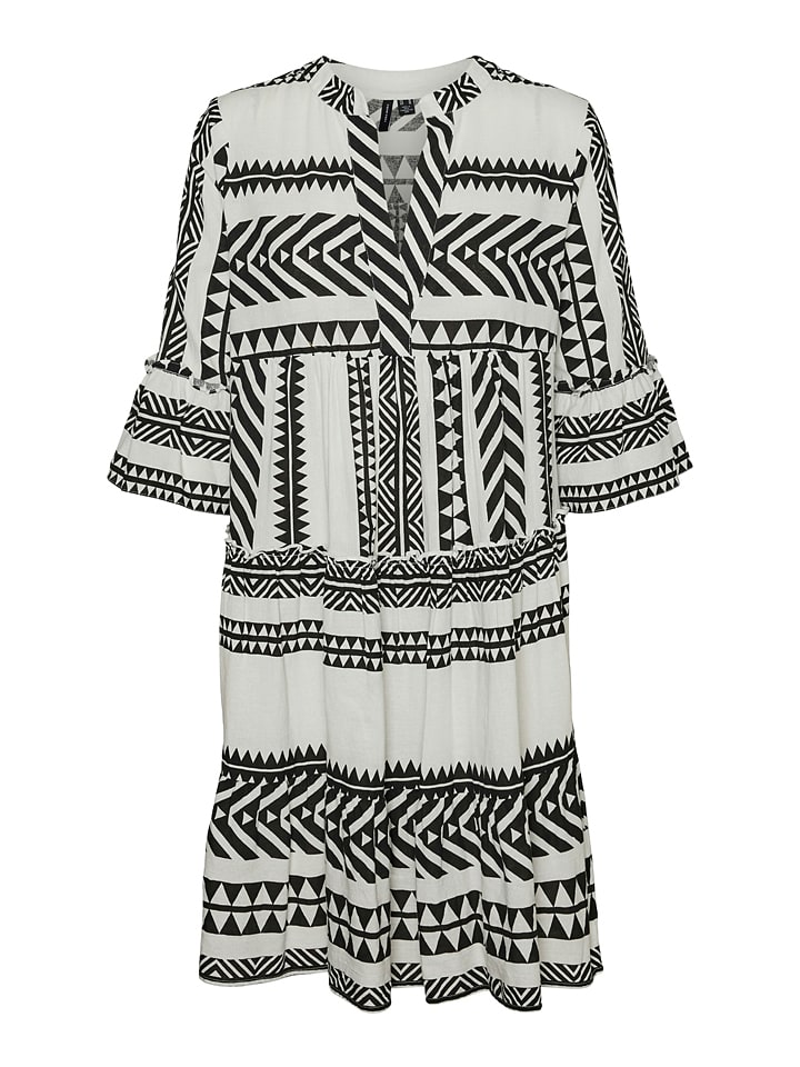 Vero Moda Kleid in Weiß/ Schwarz günstig kaufen