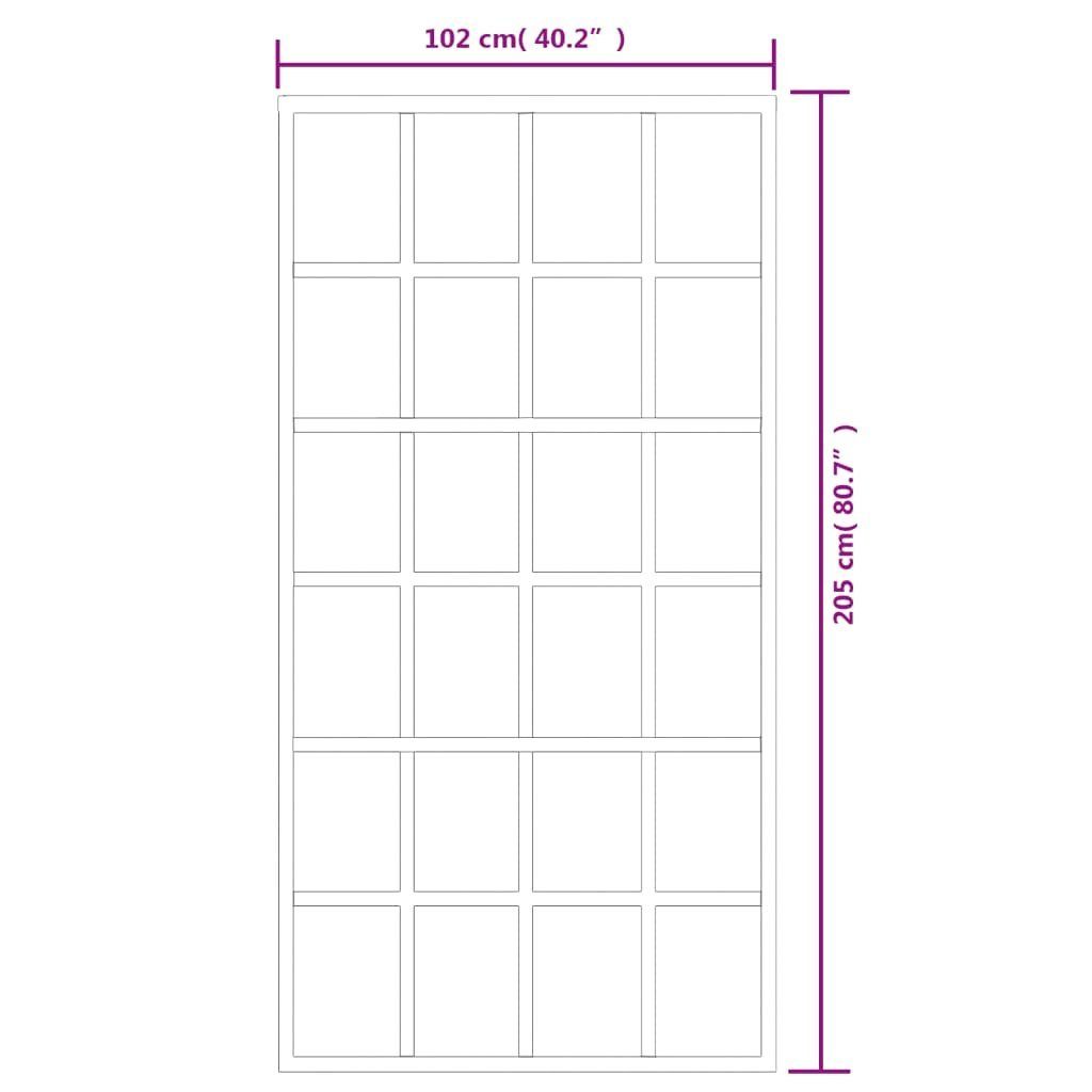 vidaXL Schiebetür Schiebetür ESG-Glas und Aluminium 102x205 cm Schwarz (1-St)