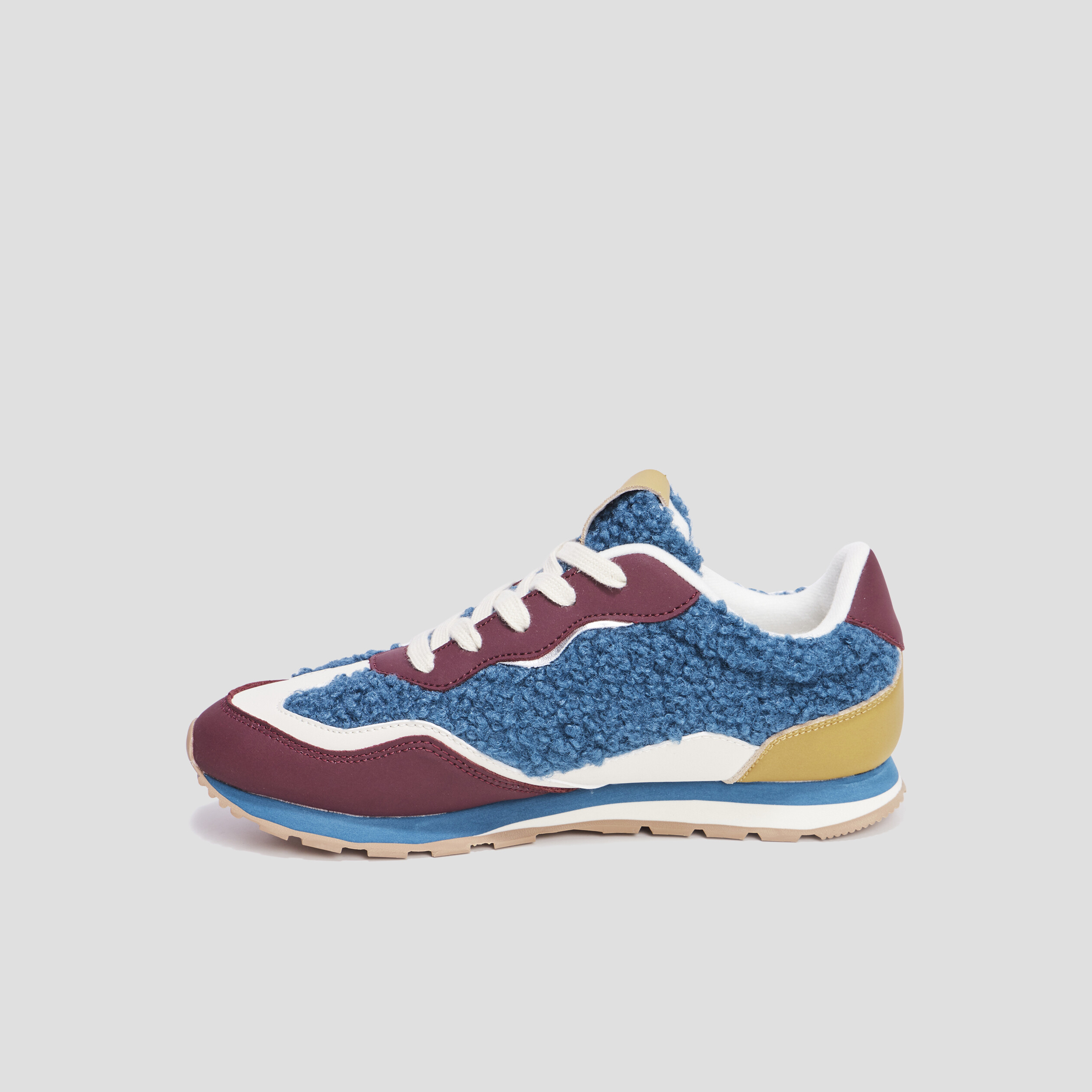 Baskets running laine de mouton Creeks bleu femme | La Halle