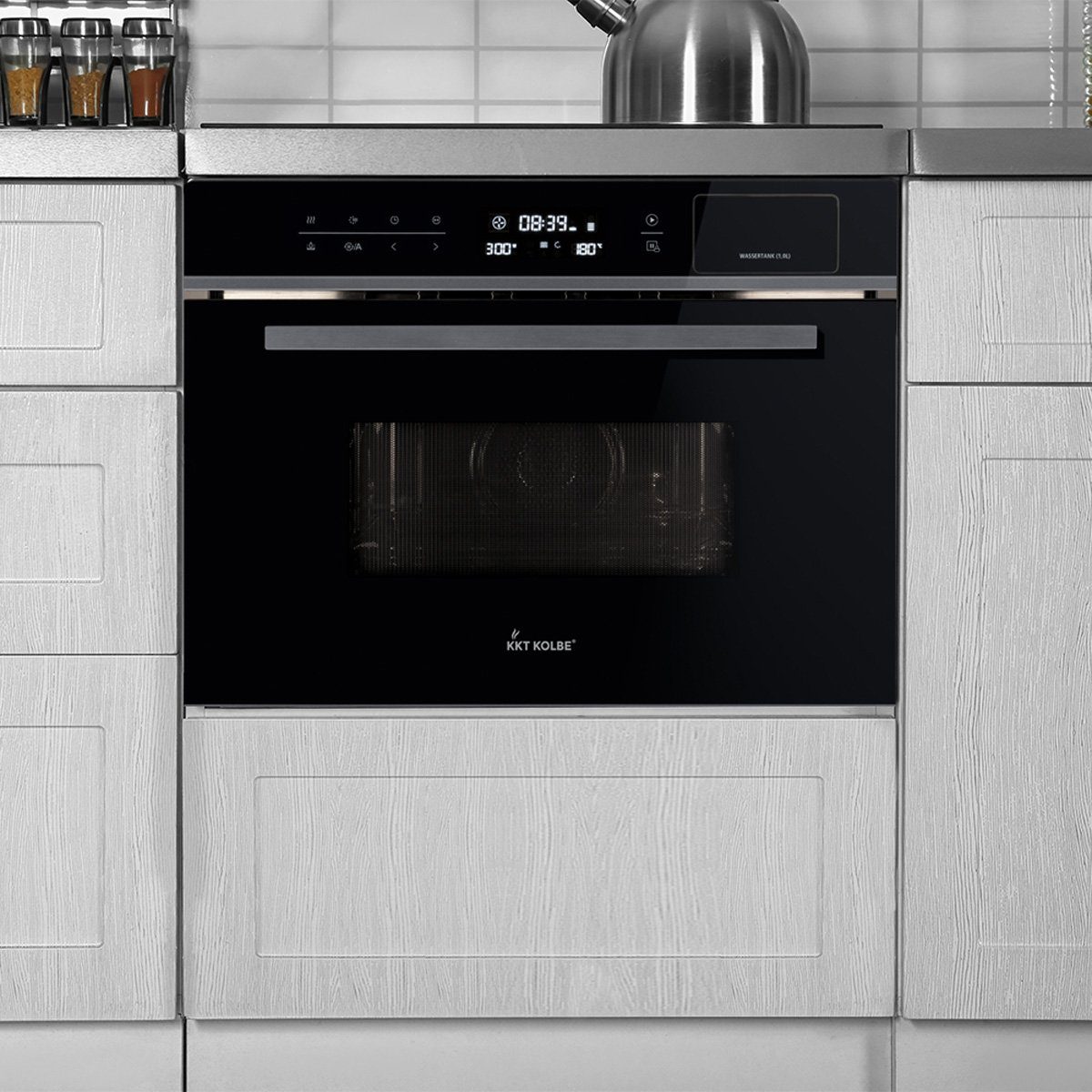 KKT KOLBE Einbaubackofen Einbau-Mikrowelle EBMS4503S, DampfClean, Mikrowelle und Dampfgarer / 60cm / 34 l / Autark / Heißluft / Grill