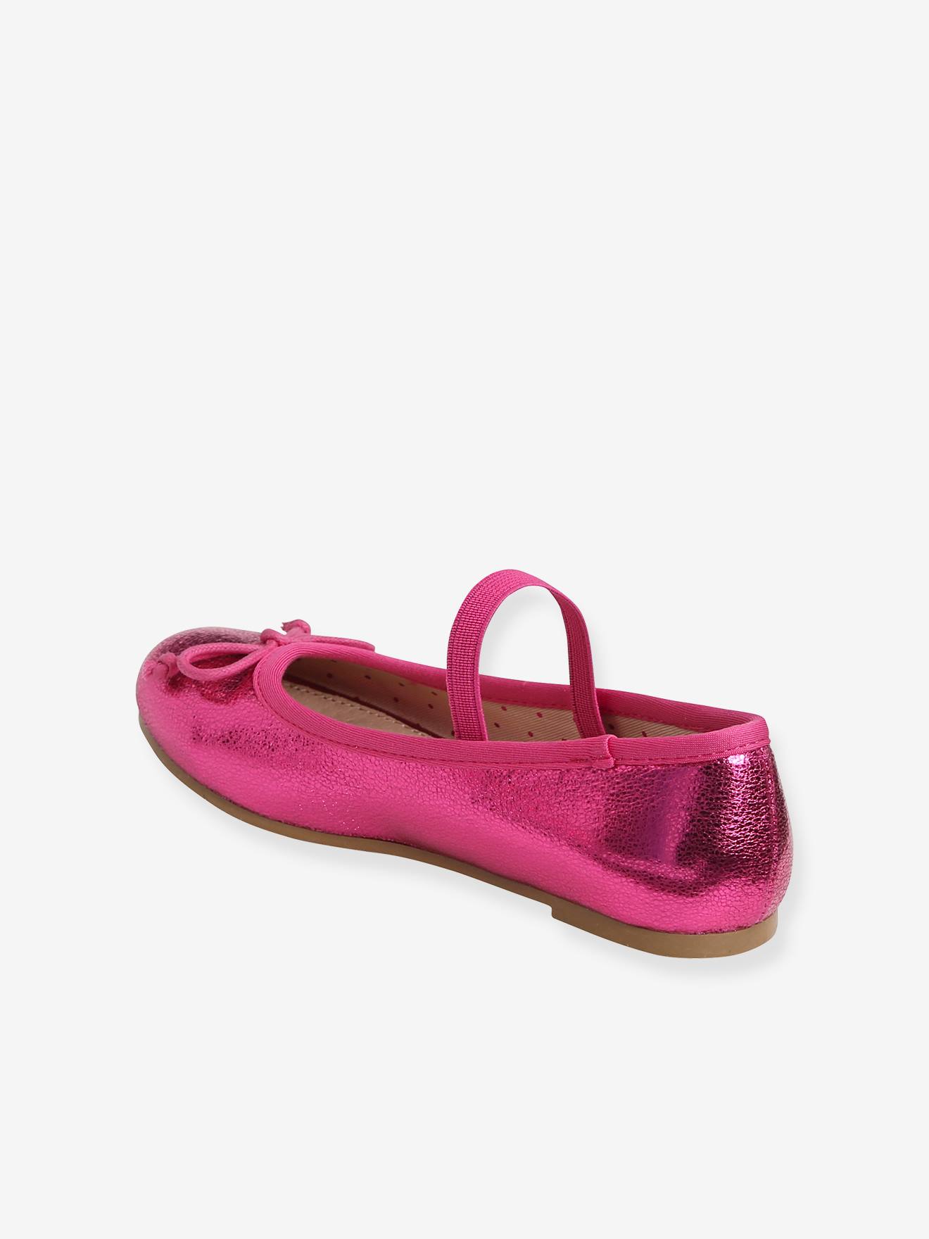 Vertbaudet Mädchen Ballerinas mit Glanzeffekt - silber