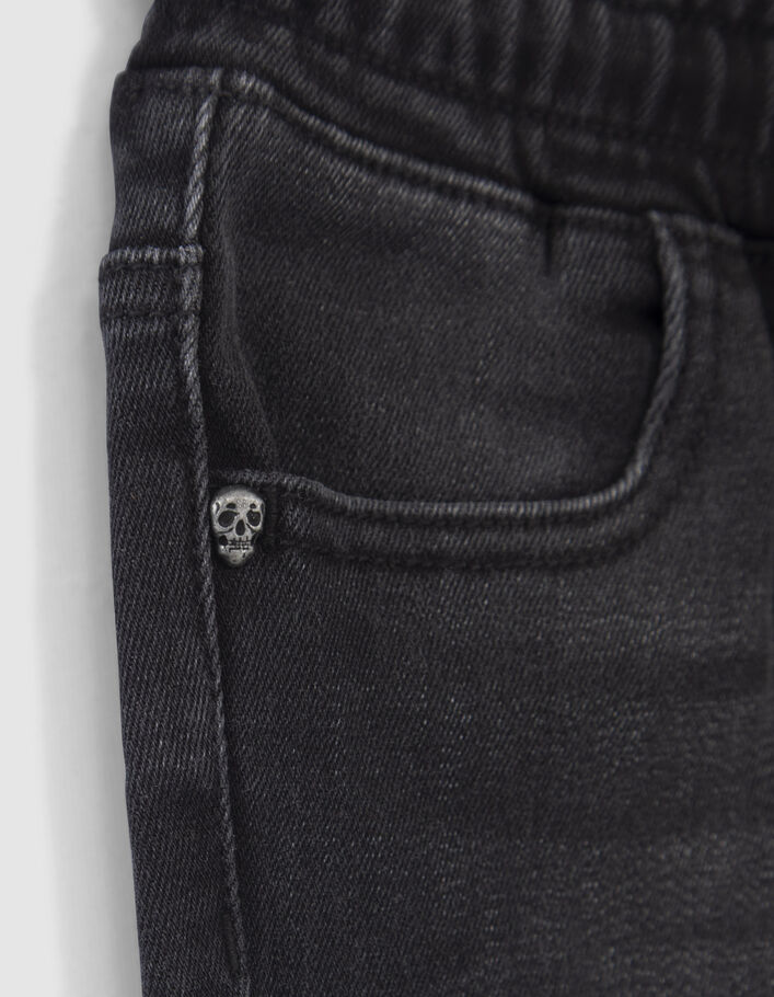 Jean TAPERED gris à ceinture élastiquée garçon