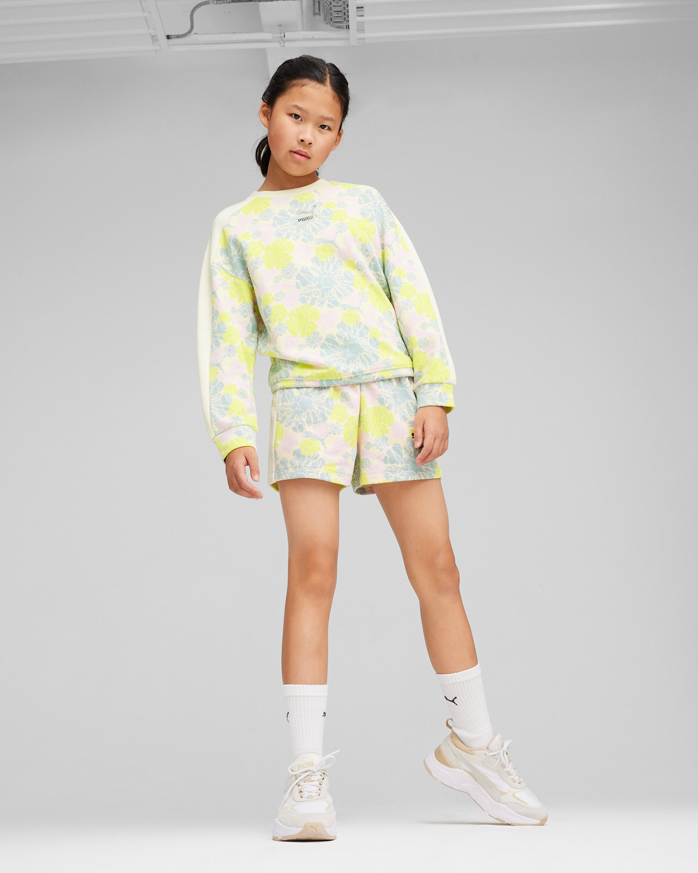Pantaloncini Puma T7 Girl Flower Jr 625062-87