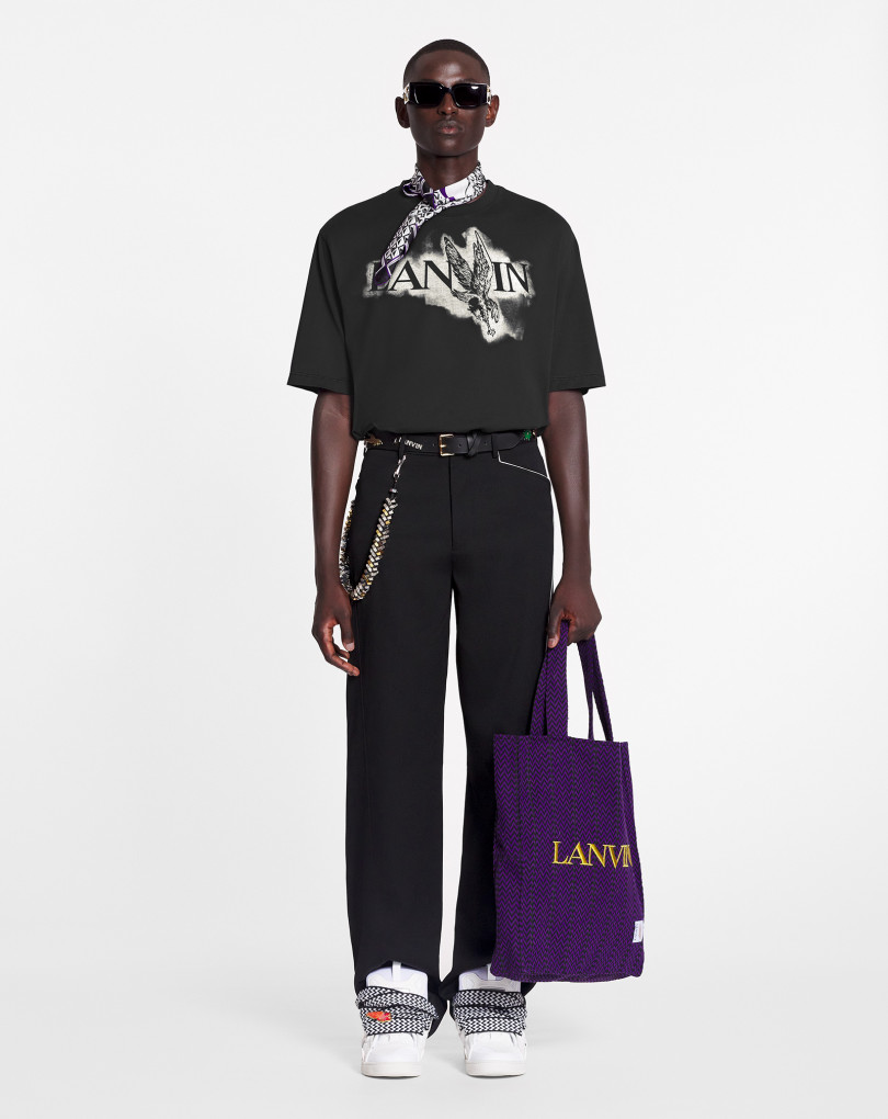 T-SHIRT CLASSIQUE IMPRIMÉ AIGLE LANVIN X FUTURE