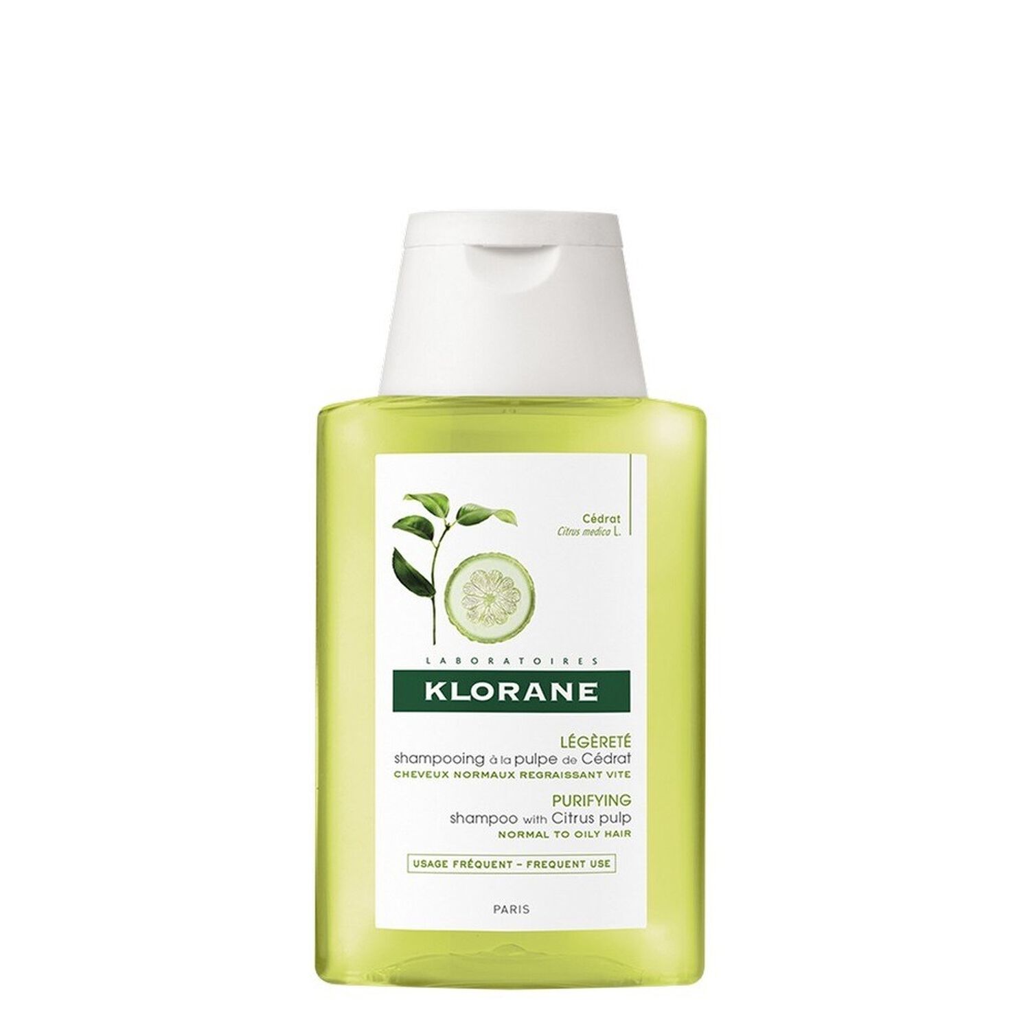 Klorane Shampoing Purifiant et Séborégulateur au Cédrat - Cheveux Normaux à Gras 100 ml