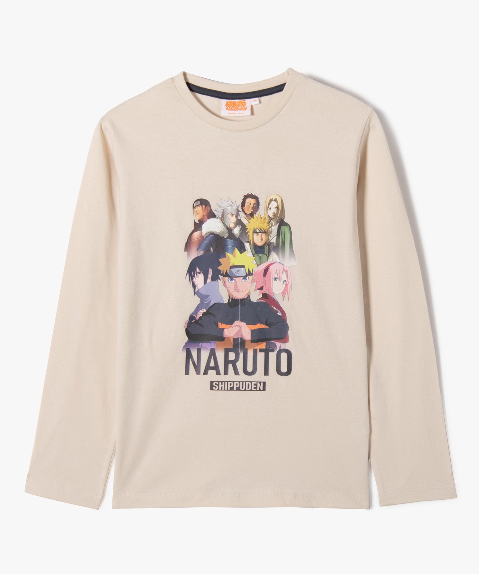 Tee-shirt Garçon à manches longues à motif - Naruto beige | GEMO