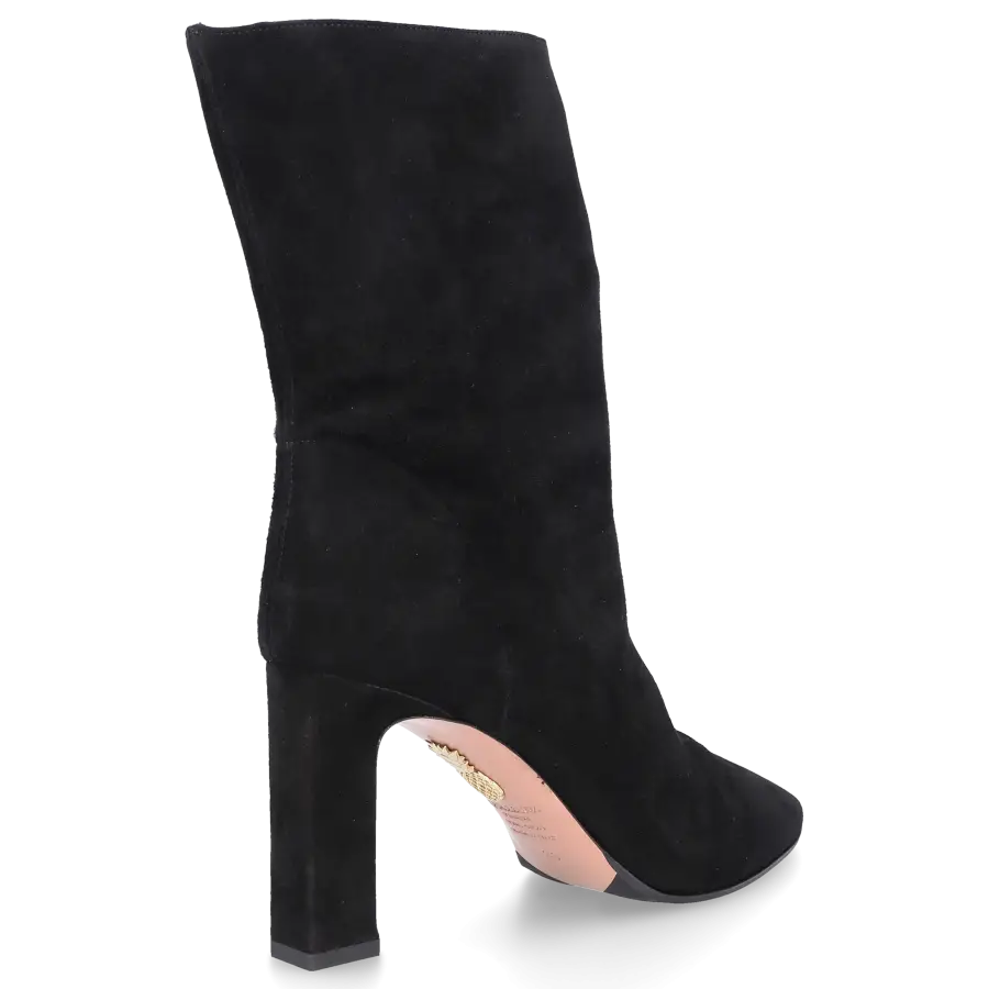 Aquazzura - Klassische Stiefeletten MANZONI 85 Veloursleder - schwarz