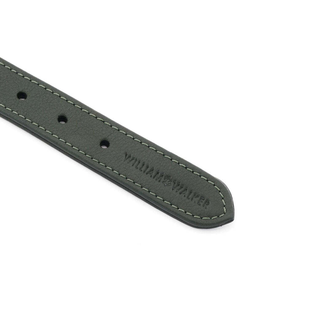 William Walker Hundehalsbänder William Walker Hundehalsband Plain Dark Moss XXL