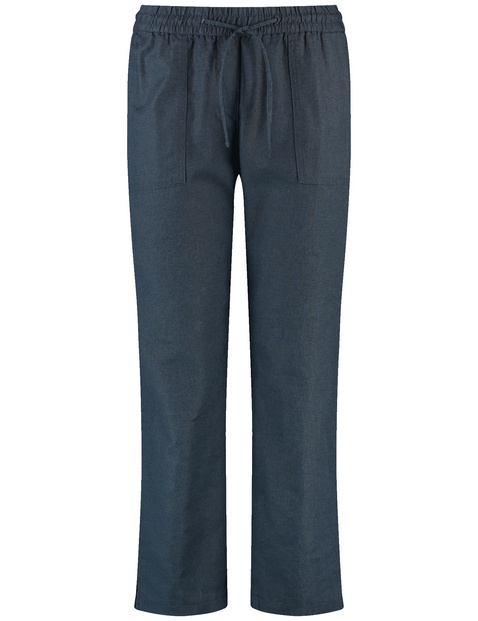 Schlupfhose Easy Fit aus Baumwoll-Leinen