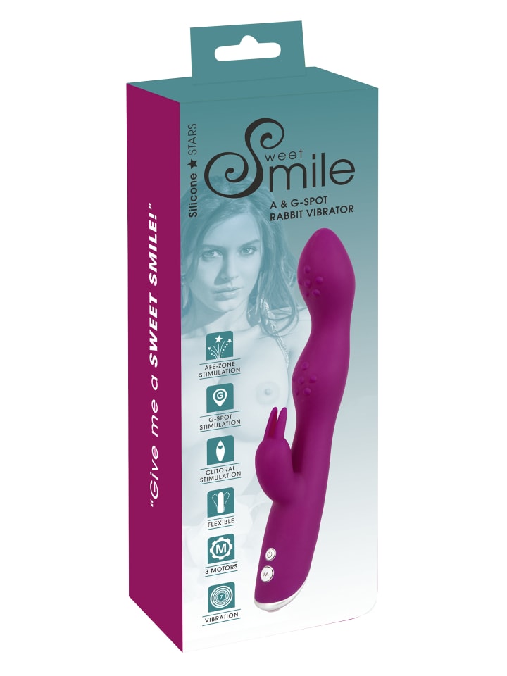 Sweet Smile Rabbitvibrator A & G-Spot Rabbit Vibrator in lila günstig kaufen 23,5