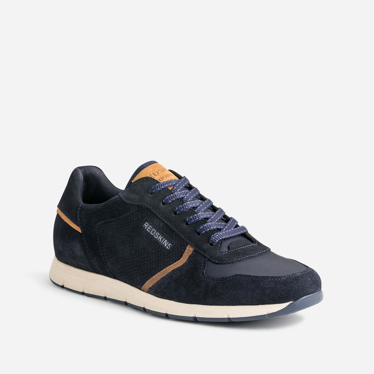 Tennis REDSKINS marine en cuir velours