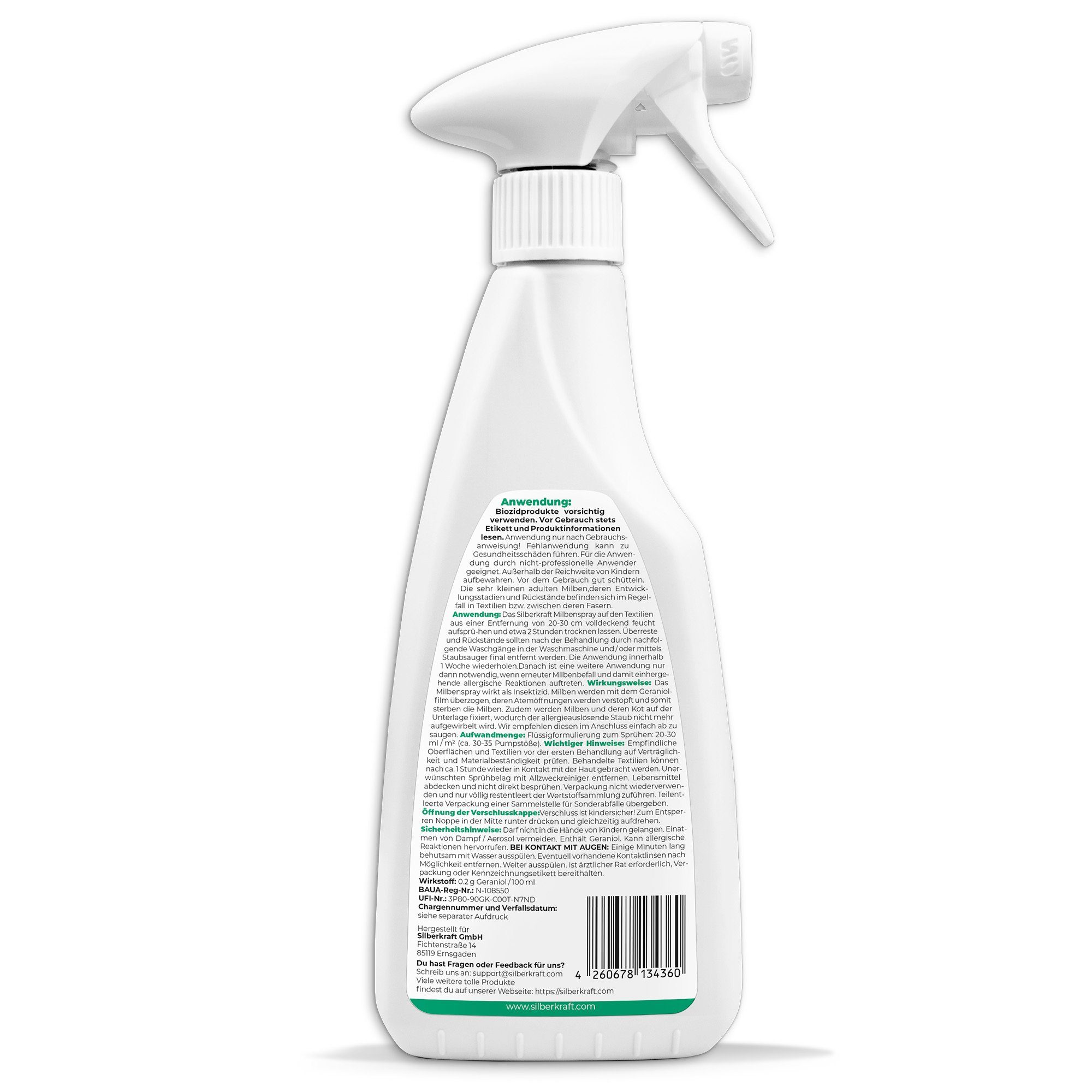 Silberkraft Insektenspray Milbenspray Sofa & Textil, 500 ml, 1-St.