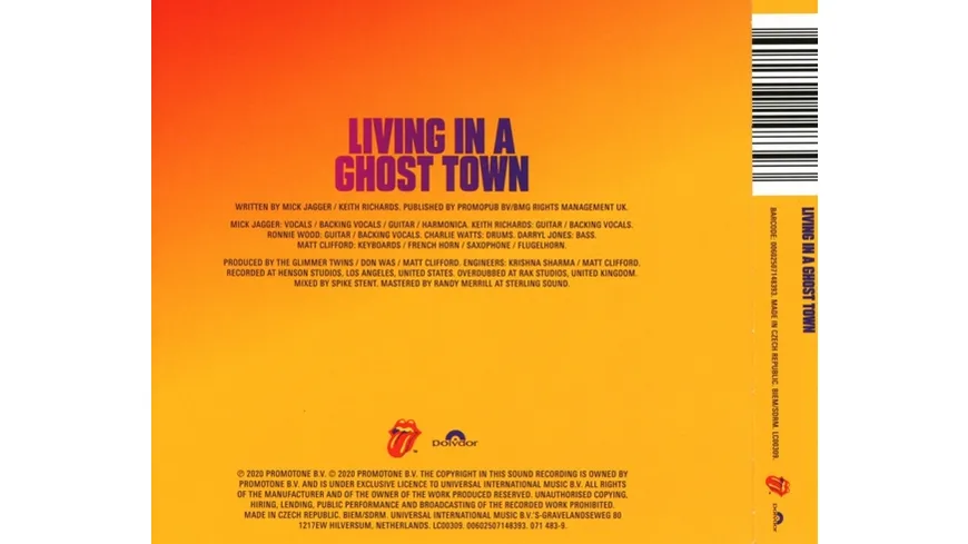 LIVING IN A GHOST TOWN (1TRACK CD SINGLE)