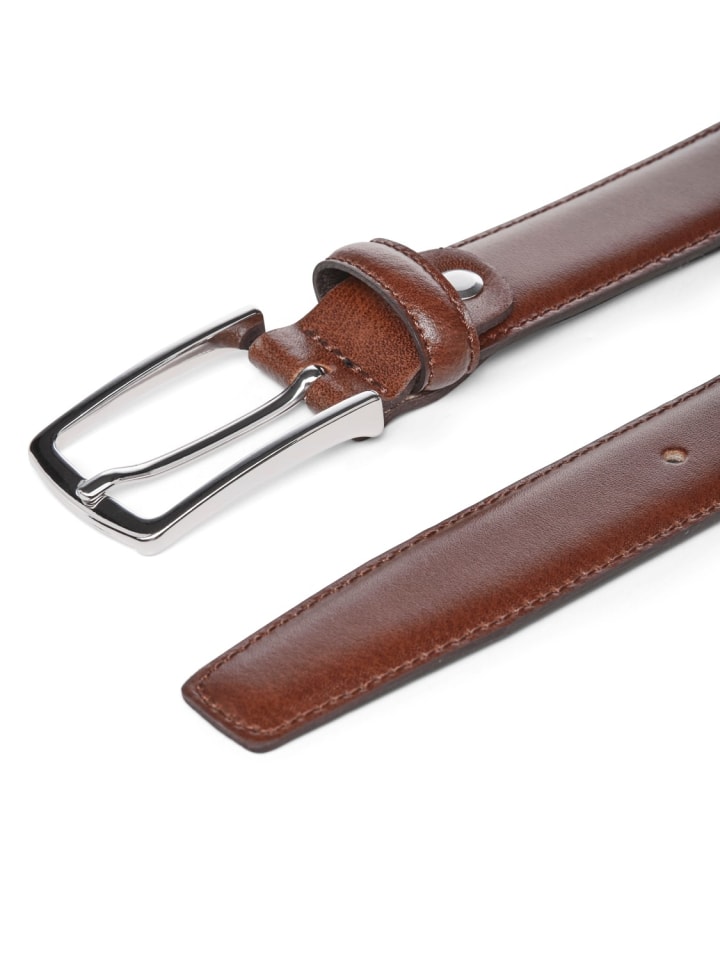 Jack & Jones Legerer Echtleder Gürtel Leather Belt JACCHRISTOPHER in Braun günstig kaufen