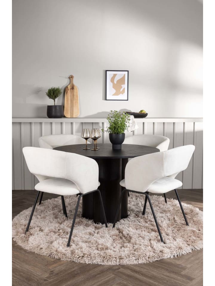 ebuy24 Essgruppe Olivia 65 (5-teilig) Schwarz 110 x 110 cm günstig kaufen onesize