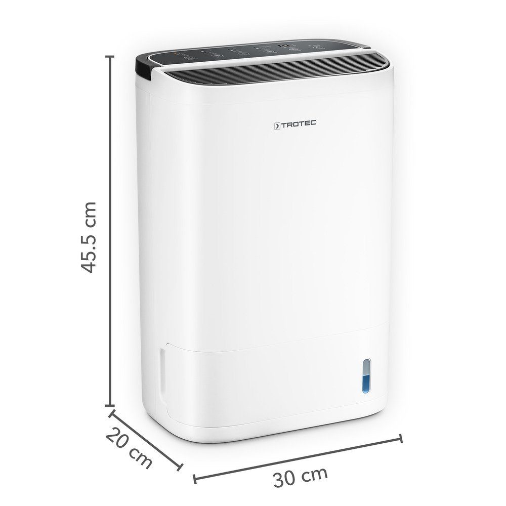 TROTEC Luftentfeuchter TTR 50 E, für 45 m³ Räume, Entfeuchtung 7,50 l/Tag, Tank 2,50 l, Luftentfeuchter Adsorptionsentfeuchter Trocknungsgerät
