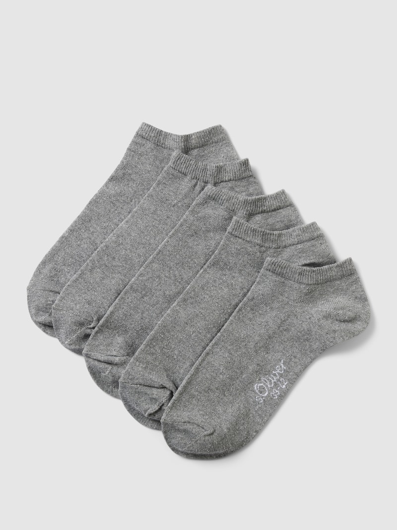 Sneakersocken mit Stretch-Anteil im 5er-Pack in hellgrau