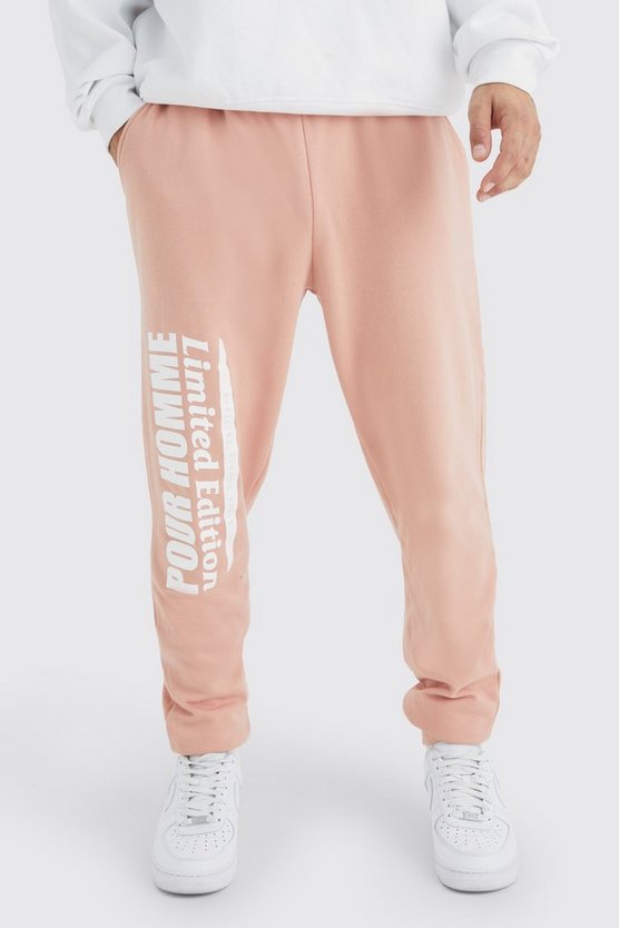 Oversize Jogginghose mit Pour Homme Print