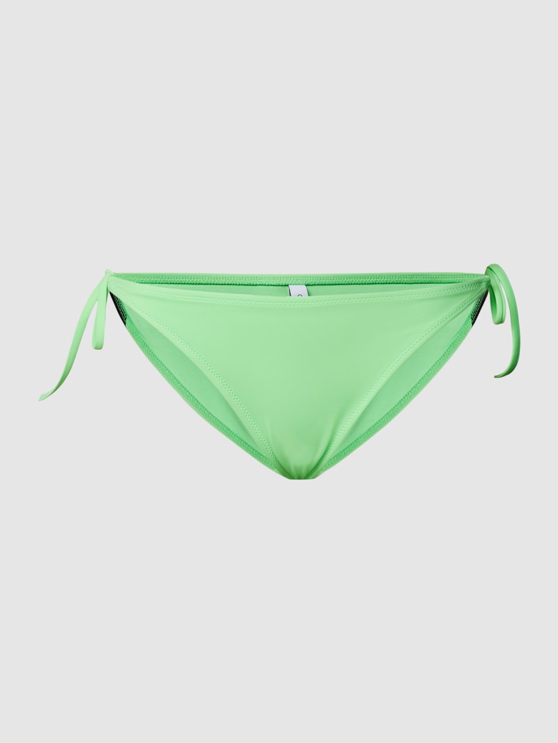 Bikini-Hose mit Label-Streifen in grün