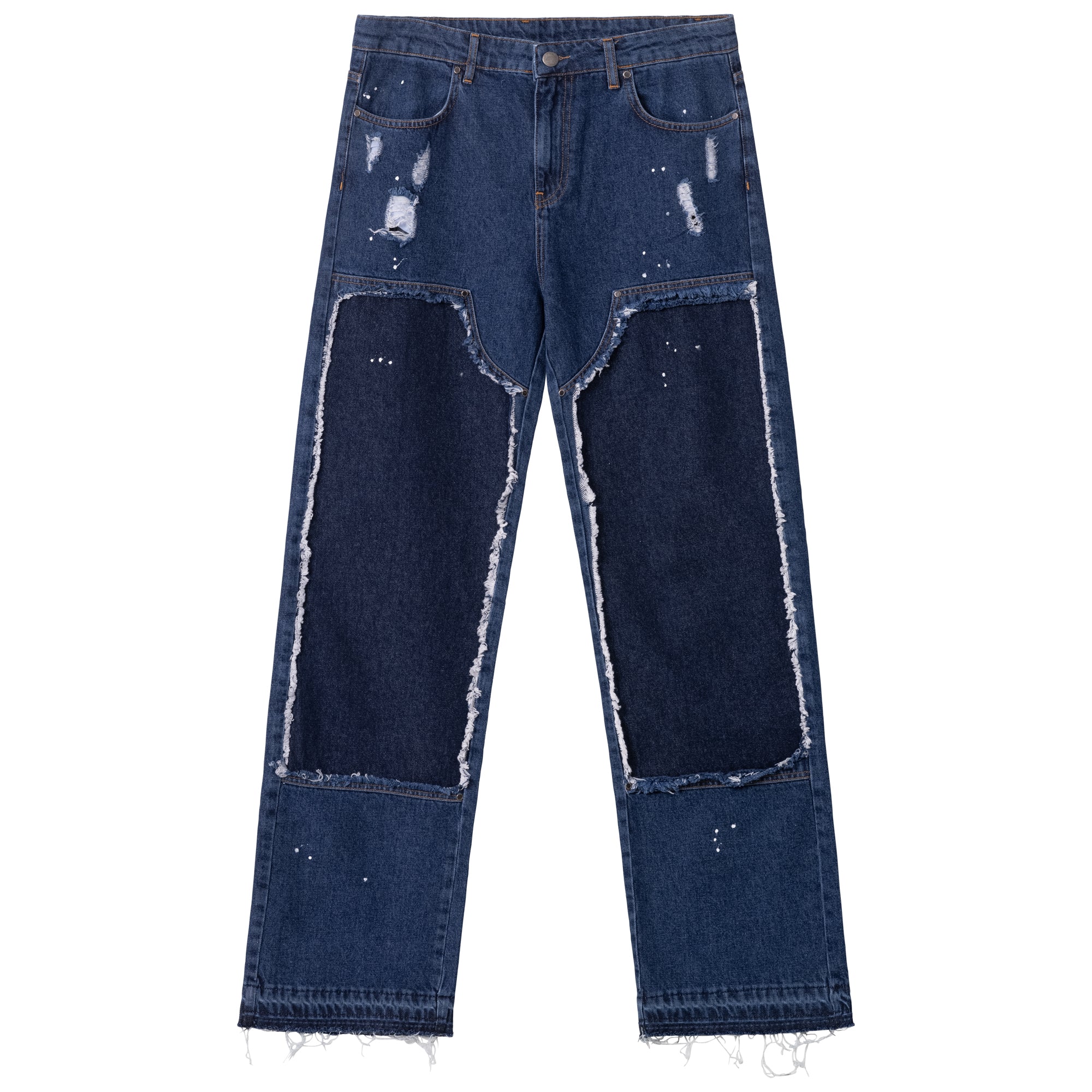 Dark Blue Flared Carpenter Denim